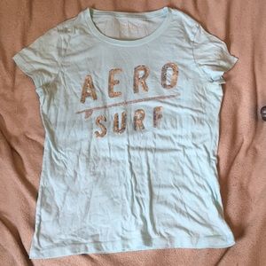 Baby blue Aeropostale “Aero Surf” shirt